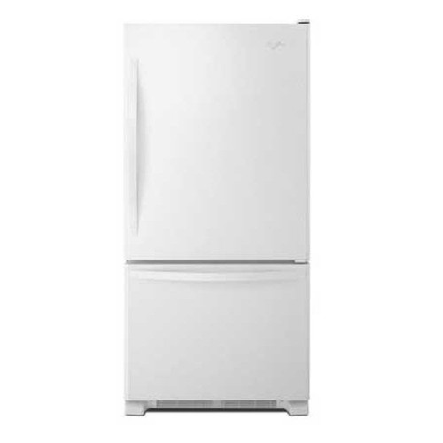 Whirlpool 22 Cu. Ft. Bottom-Freezer Refrigerator 33-Inch Wide in White