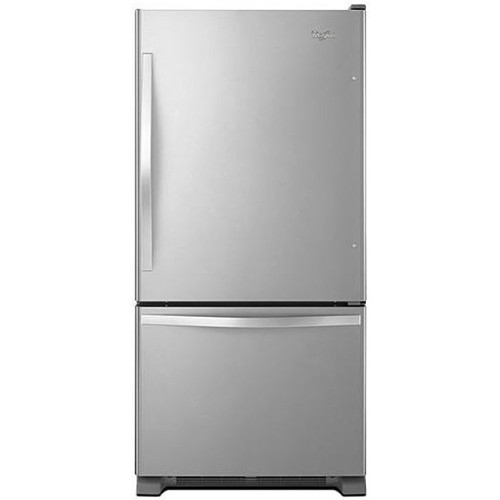 Whirlpool 19 Cu. Ft. Bottom-Freezer Refrigerator 30-Inch Wide in Stainless Steel