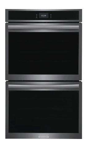 Frigidaire Gallery 30" Smudge-Proof Black Stainless Steel Double Electric Wall Oven With Total Convection