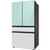 Samsung 23 Cu. Ft. Bespoke Counter Depth 4-Door French Door Refrigerator With Beverage Center 36-Inch Wide in Morning Blue Glass Top Panel With White Glass Middle And Bottom Panels