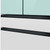 Samsung 23 Cu. Ft. Bespoke Counter Depth 4-Door French Door Refrigerator With Beverage Center 36-Inch Wide in Morning Blue Glass Top Panel With White Glass Middle And Bottom Panels