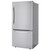 LG 25.5 Cu. Ft. Bottom Freezer Refrigerator 33-Inch Wide in PrintProof Stainless Steel