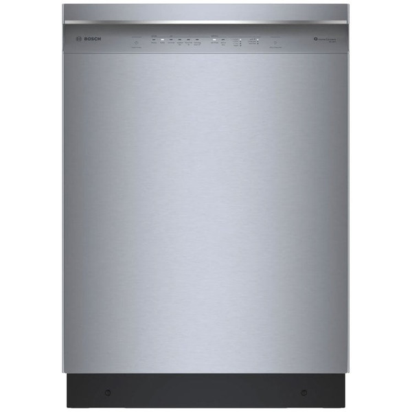 Bosch 300 Series 24-Inch Recessed Handle Dishwasher in Stainless Steel