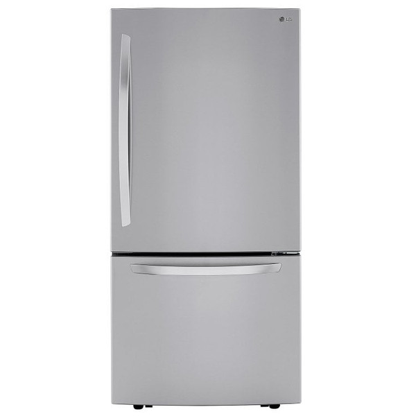 LG 25.5 Cu. Ft. Bottom Freezer Refrigerator 33-Inch Wide in PrintProof Stainless Steel