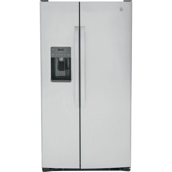 GE 25.3 Cu. Ft. Side-By-Side Refrigerator 36-Inch Wide in Stainless Steel