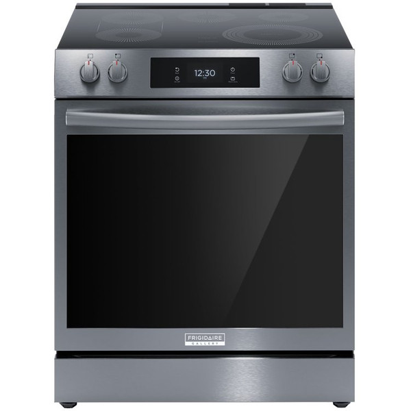 Frigidaire Gallery ADA 30 In. Smudge-Proof Black Stainless Steel Front Control Electric Range With Total Convection