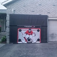 The SportScreen Remote Controlled Rollup Shooting Tarp from xHockeyProducts.com USA