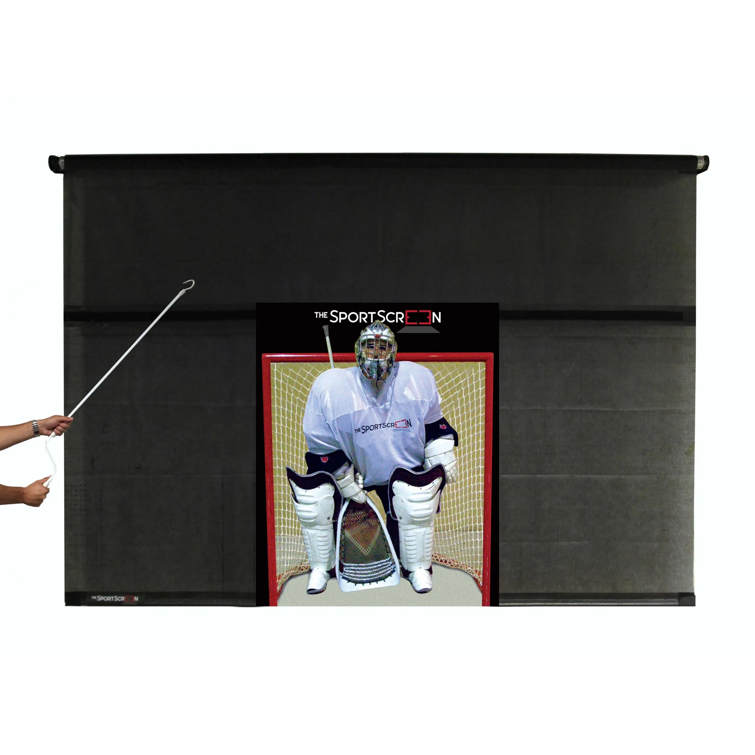 The SportScreen Hand Crank Rollup LACROSSE Shooting Tarp xHockeyProducts.com USA