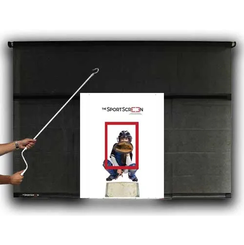 The SportScreen Hand Crank Rollup BASEBALL Tarp xHockeyProducts.com USA
