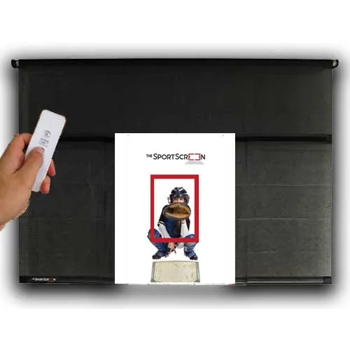 The SportScreen Remote Controlled Rollup BASEBALL Shooting Tarp from xHockeyProducts.com USA