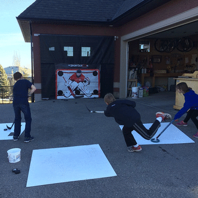 The SportScreen Remote Controlled Rollup BASEBALL Shooting Tarp from xHockeyProducts.com USA