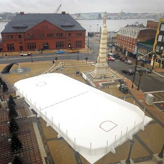 A rink in a public square