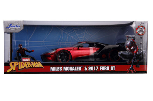 Spider-Man - Miles Morales 2017 Ford GT 1:24 Scale Hollywood Ride In Box