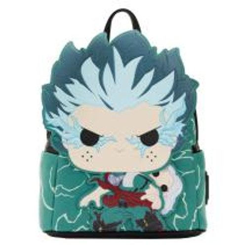 My Hero Academia - Pop! Deku Infinity Cosplay Glow in the Dark 10” Faux Leather Mini Backpack

“If I can’t save the one small girl in front of me, how can I become a hero who saves everyone?”

Reach your full potential with the Deku Infinity Cosplay collection, inspired by My Hero Academia!

Born without special powers in a world where 80% of the population has them, Izuku Midoriya still dreams of becoming a hero. An unexpected encounter with the legendary hero All Might gives him a chance to change his fate, but first he must master his newly-acquired quirk. In episode 76, Izuku—also known as Deku—reaches 100% power and makes quick work of defeating the monstrous villain Overhaul. 

On the front, Deku stands at full power as glow in the dark lightning streaks around him. He, along with Eri on his back, are depicted in Funko’s Pop! Vinyl art style. Custom-shaped applique gives them an extra pop! Vegan-friendly leather coloured teal perfectly compliments the Infinite 100% theme, while black frames the look as the bag’s borders, piping, carry handle and shoulder straps. With two side pockets, a main storage compartment and silver-tone hardware, this accessory is perfect for fans to add some heroic flair to any outfit!

Product Features:

Glow in the dark
Faux leather
Adjustable shoulder straps
Applique
Printed details
Find your super power with this wicked backpack!

LOUMHABK0010