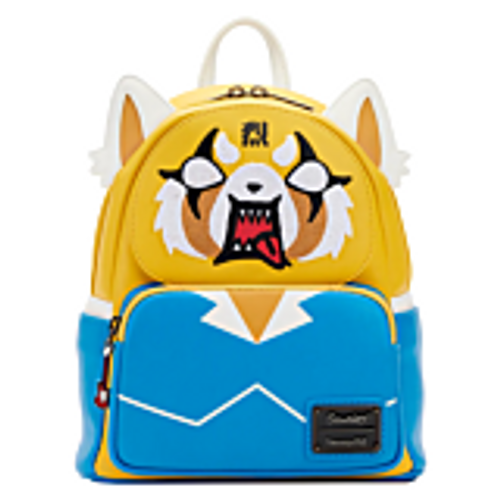 Sanrio - Aggretsuko Two Face Cosplay 10” Faux Leather Mini Backpack