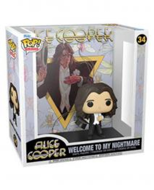Alice Cooper - Welcome To My Nightmare Pop! Vinyl Album

Awaken to a nightmare so haunting, it rocks! Capture Alice Cooper's Welcome to My Nightmare Album Cover for your Pop! Albums collection. This album, released in 1975, went platinum, featuring several rock hits, including the title track "Welcome to My Nightmare."

This Pop! Albums collectible comes with a Pop! of Alice Cooper, dressed in a top hat and suit, just as he appears on his album cover - welcoming listeners to a journey of nightmares. The cover art for the album is packaged as well, in a protective case that can be hung on a wall. The Pop! inside is secured to the case to keep your display wickedly pristine.

Vinyl figure is approximately 3.8-inches tall.

0889698640381