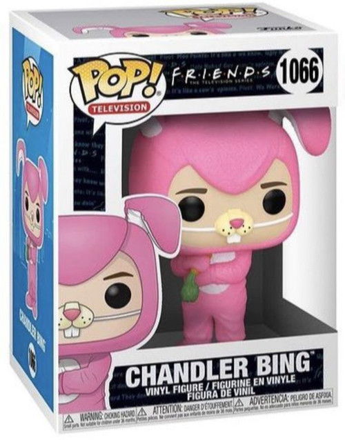 Friends - Chandler Bing as Bunny Pop! Vinyl

Chandler Bing in Bunny costume
From the television series Friends
As portrayed by Matthew Perry
Made of plastic/vinyl
Approximately 3.75" tall
Window box packaging
Pop!Television #1066

889698419529