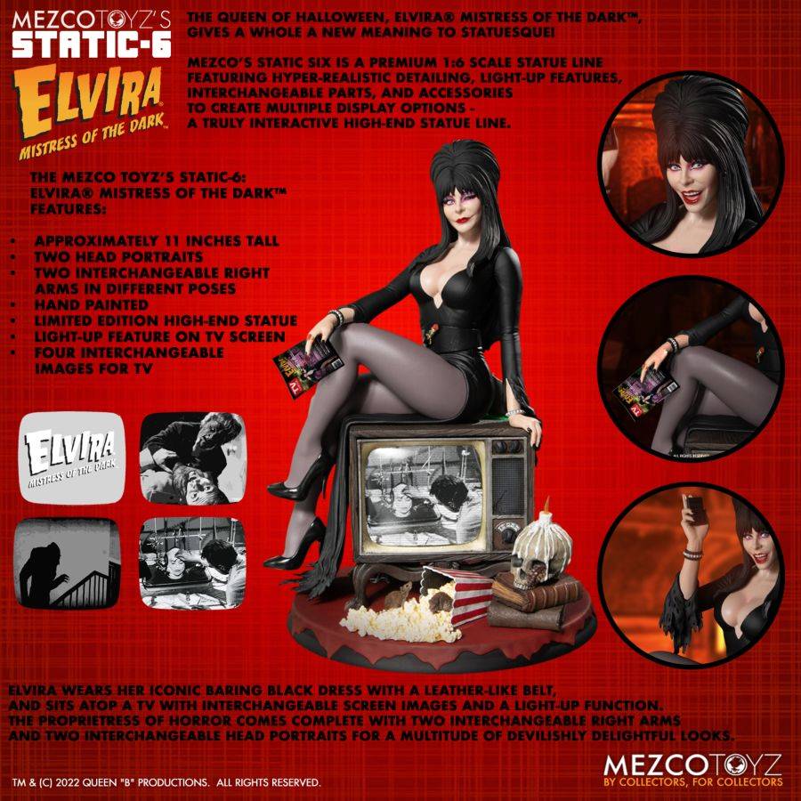 Statue Elvira Mistress Of The Dark 1/4 Scale, Grand Jester Studios, 40cm, NEUVE