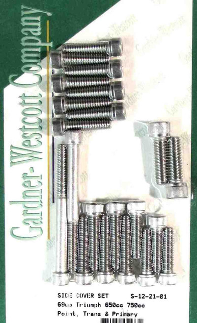 TRIUMPH 650 / 750 ENGINE COVER ALLEN SCREW KIT 1969-1979