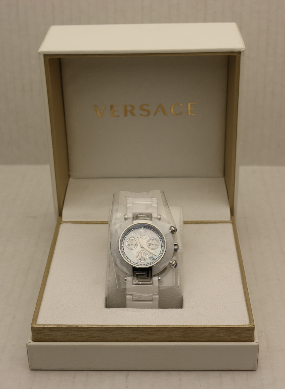 white versace women's watch