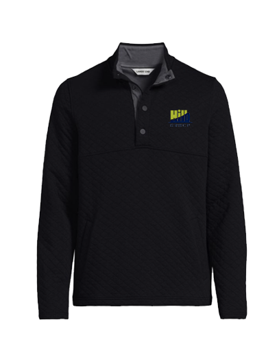 Unisex Quilted Snapneck Pullover
