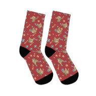 Custom Socks - Hearts, Fish Bones, Paws (color)