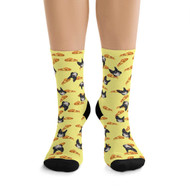 Custom Pet Photo Socks - Pizza