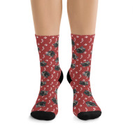 Custom Cat Photo Socks - Paws & Fish Bones