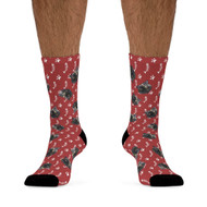 Custom Cat Photo Socks - Paws & Fish Bones