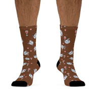 Custom Socks - Wine & Hearts