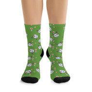 Custom Socks - Wine & Hearts