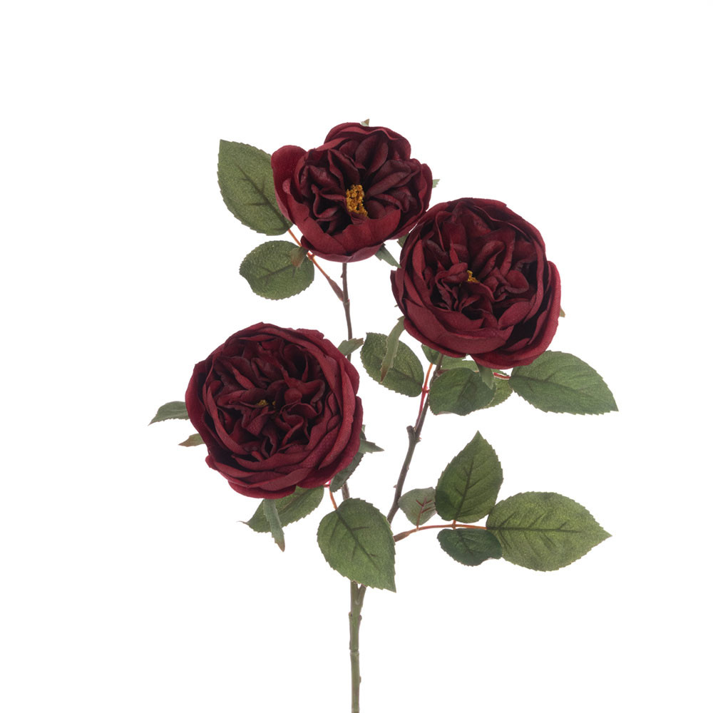 ECO Sustainably Produced Faux Silk Cabbage Rose Spray 70cm/27 Inches ...