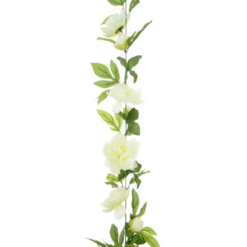 Peony Garland 180cm Cream White