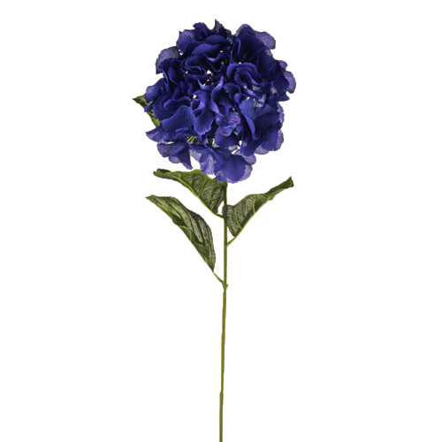 Hydrangea Stem Artificial Silk 72cm Stem Dark Blue