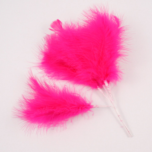 Fluff Feather x 6 Cerise Hot Pink