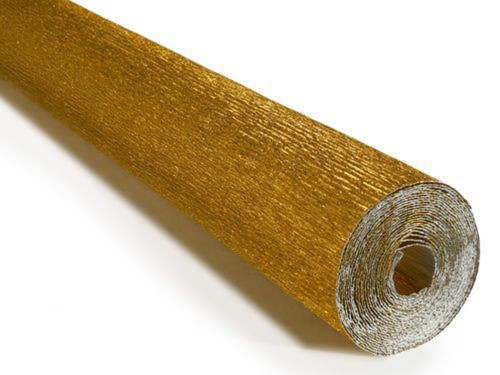 Crepe paper roll 180g (50X250cm) Metallic Yellow Gold (shade 801) Crepe paper roll 180g (50X250cm) Metallic Yellow Gold (shade 801)