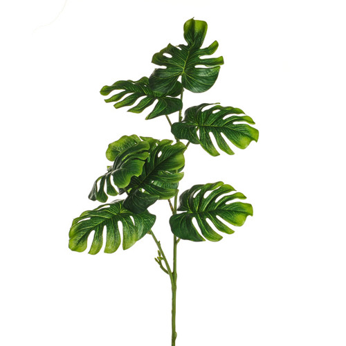 Philodendron Cheese Plant Spray Artificial Silk x 8 Leaves 61cm