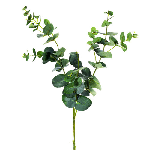 Eucalyptus Spray Green Single Stem Artificial Silk 72cm/28 Inches