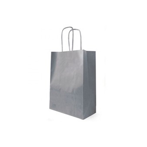 Kraft Bag Cord Handle 18 x 8 x 22cm Grey