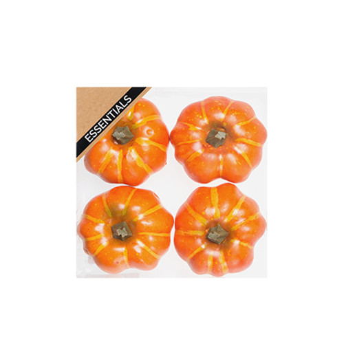 Pumpkins Small Box of 4 Artificial