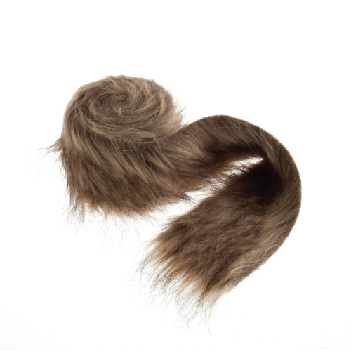 Faux Fur Ribbon Trim 8cm/3 Inches x 2m/6.6ft Roll Brown