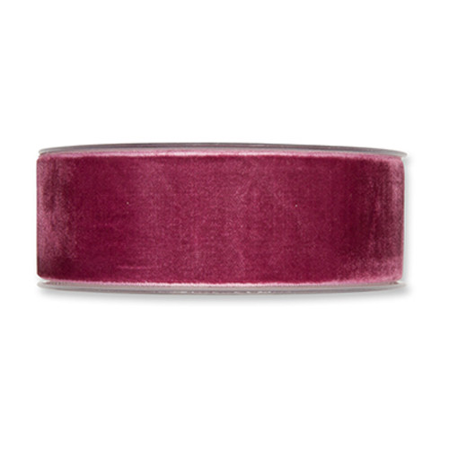 Velvet Fabric Ribbon 38mm Wide x 9.5m Berry