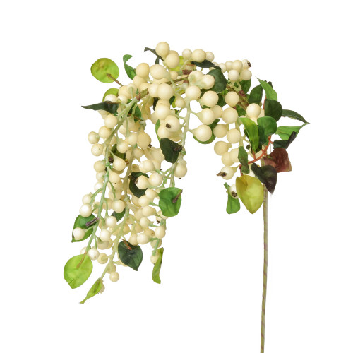 Hanging Artificial Sloe or Berry Spray White
