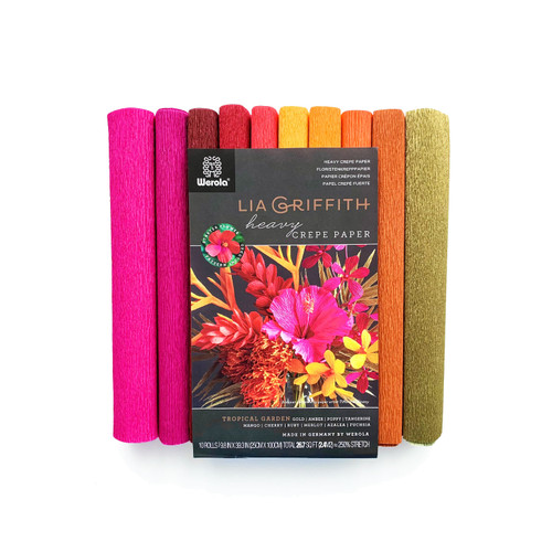 Lia Griffith Crepe Paper Heavy Tropical Garden