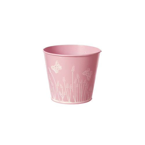 Bright Metal Planter Pot Pink