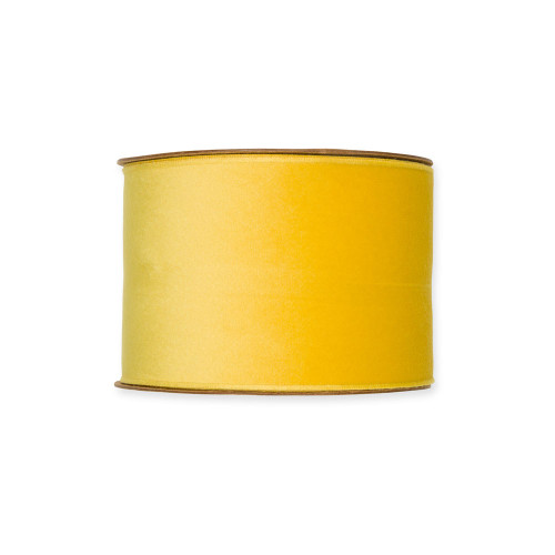 Unwired Velvet Fabric Ribbon Honey Yellow