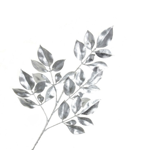 Artificial Beech Leaf Spray Silver