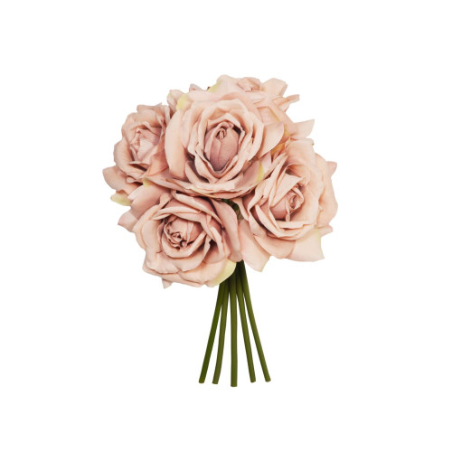 Medium Faux Silk Rose Posy Bisque