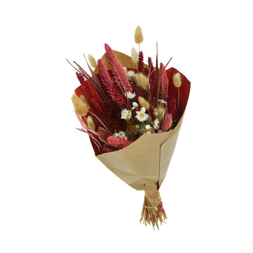 Dried Flower Bouquet Pink and White Daisy Wheat Lagurus Setarea Mix