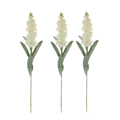 Faux Silk White Stock Or Mathiola Flower Stems
